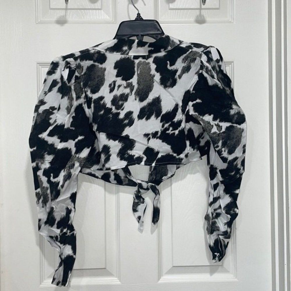 WeWoreWhat Printed Cotton-Blend Cropped Top Size Medium - Picture 7 of 8